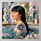 「Serenityの幾何学」 - デジタル肖像画 ポスター (正面)