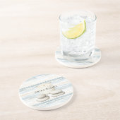 Serenity Blue Beach Ocean Candle Rocks コースター (側面)