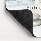 Serenity Blue Beach Ocean Candles Rocks マウスパッド (コーナー)