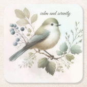 Serenity Breeze Cushion スクエアペーパーコースター (正面)