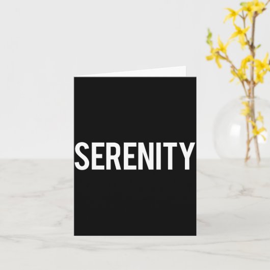 Serenity - Cool New Funny Name Fan Gift Tee  カード (黄色い花)
