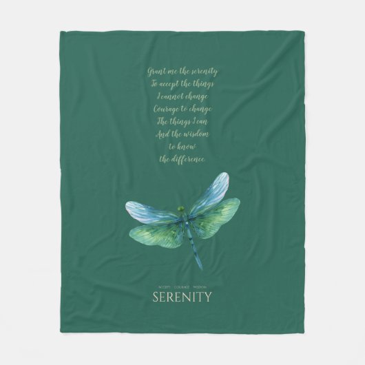 Serenity Dragonfly フリースブランケット (正面)