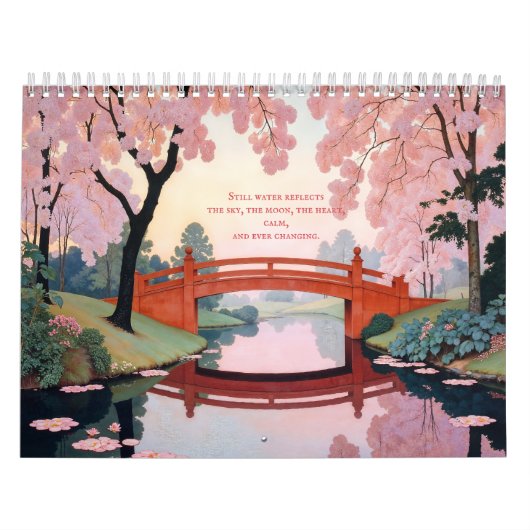 Serenity in Bloom Japanese Garden Wall Calendar カレンダー (カバー)