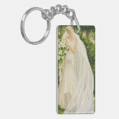 Serenity in Ivory: A Bride in a Garden Reverie キーホルダー (正面左)