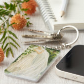 Serenity in Ivory: A Bride in a Garden Reverie キーホルダー (正面右)