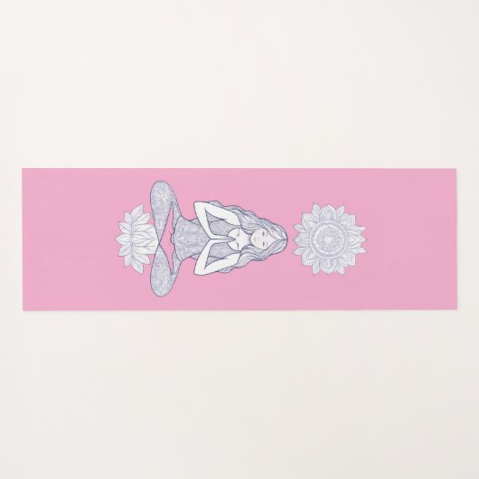 Serenity in Motion – Mandala Meditation Art ヨガマット (裏面(横))