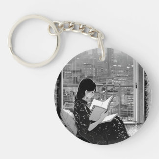 Serenity in the City: Book Lover's Keychain キーホルダー