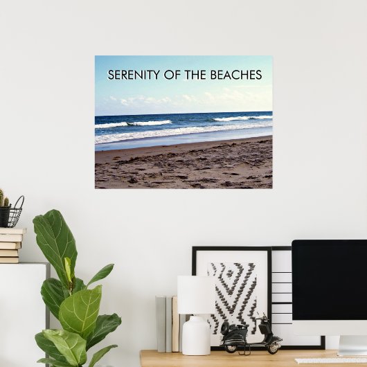 Serenity of the Beaches Coastal Scene ポスター (ホームオフィス)