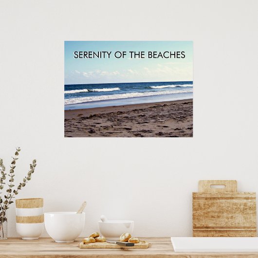 Serenity of the Beaches Coastal Scene ポスター (キッチン)