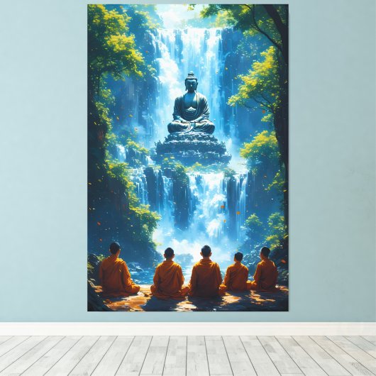 Serenity of the Five Monks キャンバスプリント (インサイチュ (ウッドフロア))