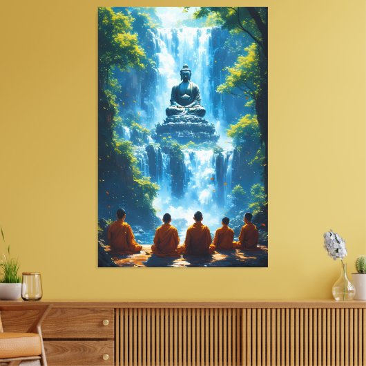 Serenity of the Five Monks キャンバスプリント (インサイチュ (リビング))