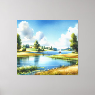 Serenity on the Lake キャンバスプリント