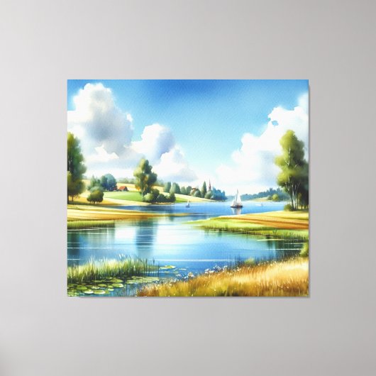 Serenity on the Lake キャンバスプリント (正面)