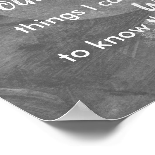 Serenity prayer gray and white natlure art  ポスター (角)