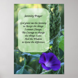 Serenity Prayer Morning Glory Inspirational ポスター