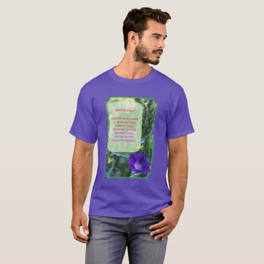 Serenity Prayer Morning Glory Inspirational  Tシャツ (正面フル)