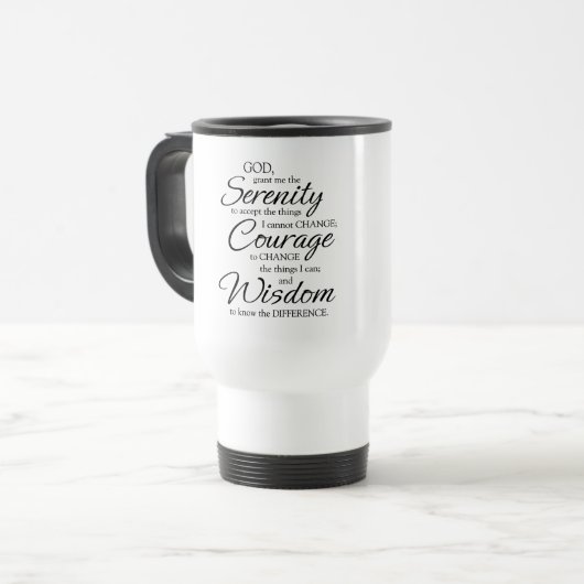 Serenity Prayer Mug トラベルマグ (正面左)