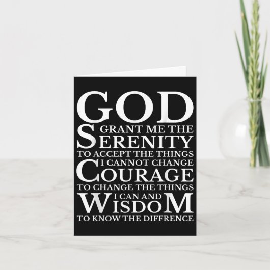 Serenity Prayer Na Aa Sober Recovery  カード (正面)