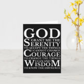 Serenity Prayer Na Aa Sober Recovery  カード (黄色い花)