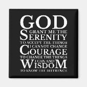 Serenity Prayer Na Aa Sober Recovery  マグネット (正面)
