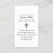 Serenity Prayer of Paris Red Violet Yellow Blue 名刺 (裏面)