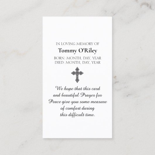 Serenity Prayer of Paris Red Violet Yellow Blue 名刺 (裏面)