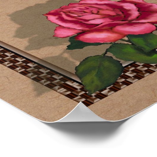 Serenity Prayer: Pink Roses: Original Art ポスター (角)