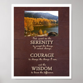 Serenity Prayer Portrait Poster - Photo Template ポスター