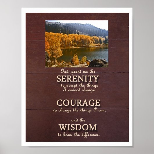 Serenity Prayer Portrait Poster - Photo Template ポスター (正面)