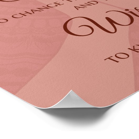 Serenity Prayer Print - Warm Rose Pink ポスター (角)
