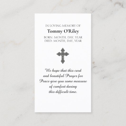 Serenity Prayer Purple Green Orange Blue 名刺 (裏面)