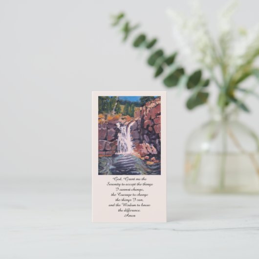 Serenity Prayer Purple Green Orange Blue 名刺 (スタンド正面)