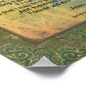 Serenity Prayer Quote Vintage Style Green ポスター (角)