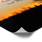 Serenity Prayer Sunset Silhouette Photographic ポスター (角)