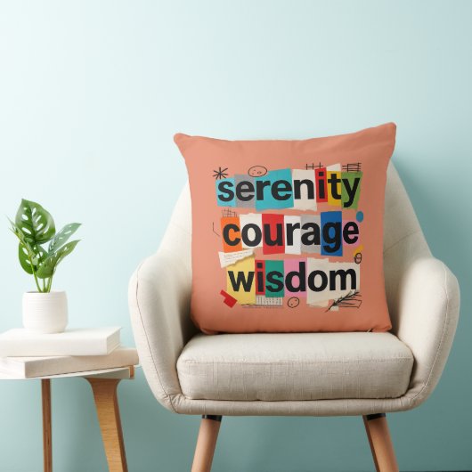 Serenity Prayer - Throw Pillow クッション (椅子)