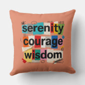 Serenity Prayer - Throw Pillow クッション (裏面)