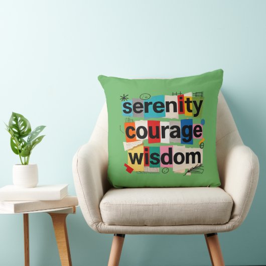 Serenity Prayer - Throw Pillow クッション (椅子)