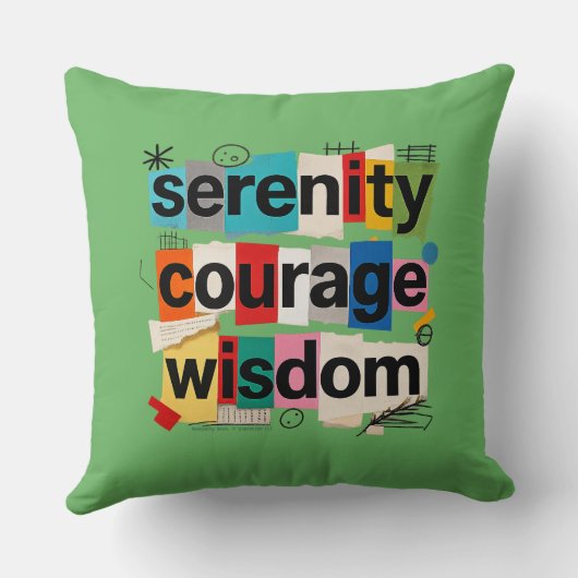 Serenity Prayer - Throw Pillow クッション (裏面)