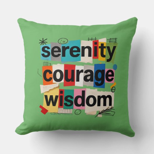 Serenity Prayer - Throw Pillow クッション (正面)
