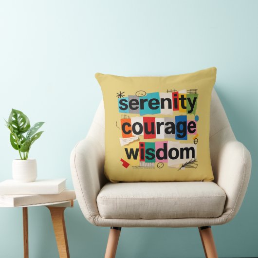 Serenity Prayer - Throw Pillow クッション (椅子)