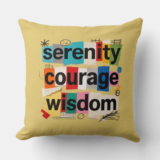 Serenity Prayer - Throw Pillow クッション (正面)