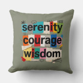 Serenity Prayer - Throw Pillow クッション (正面)