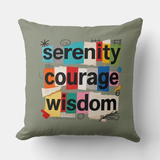 Serenity Prayer - Throw Pillow クッション (正面)