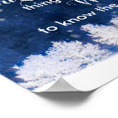 Serenity prayer white and blue nature art  ポスター (角)