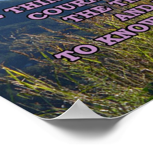 Serenity Prayer with Mountains ポスター (角)