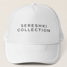 SERESHKIのコレクションのロゴの白いトラック運転手の帽子