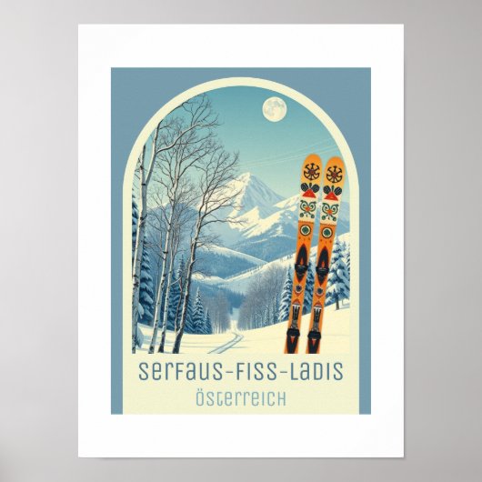 Serfaus‑Fiss‑Ladis Austria ski vacation Poster ポスター (正面)