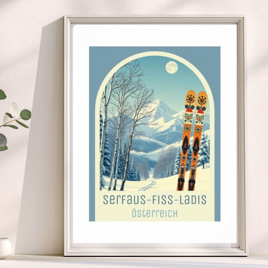 Serfaus‑Fiss‑Ladis Austria ski vacation Poster ポスター