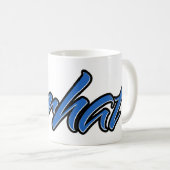 Serhat Vorname Name blue Tasse Kaffeetasse コーヒーマグカップ (正面右)