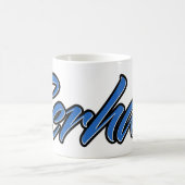 Serhat Vorname Name blue Tasse Kaffeetasse コーヒーマグカップ (中央)